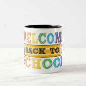 Welcome Back to School – Pencil Illustration Zweifarbige Tasse (Mittel)