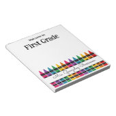 Welcome Back to School Rainbow Crayon Notizblock (angewinkelt)