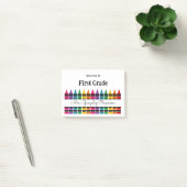 Welcome Back to School Rainbow Crayon Post-it Klebezettel (Büro)