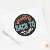 WELCOME BACK TO SCHOOL RUNDER AUFKLEBER (Umschlag)