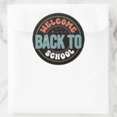 WELCOME BACK TO SCHOOL RUNDER AUFKLEBER (Tasche)