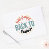 WELCOME BACK TO SCHOOL RUNDER AUFKLEBER (Umschlag)
