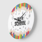 Welcome Back To School Shirt, First Day Of School Große Wanduhr (Winkel)