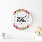 Welcome Back To School Shirt, First Day Of School Große Wanduhr (Zuhause)
