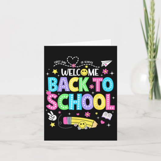 Welcome Back To School Shirts First Day Of School Karte (Vorderseite)