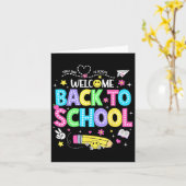 Welcome Back To School Shirts First Day Of School Karte (Gelbe Blume)