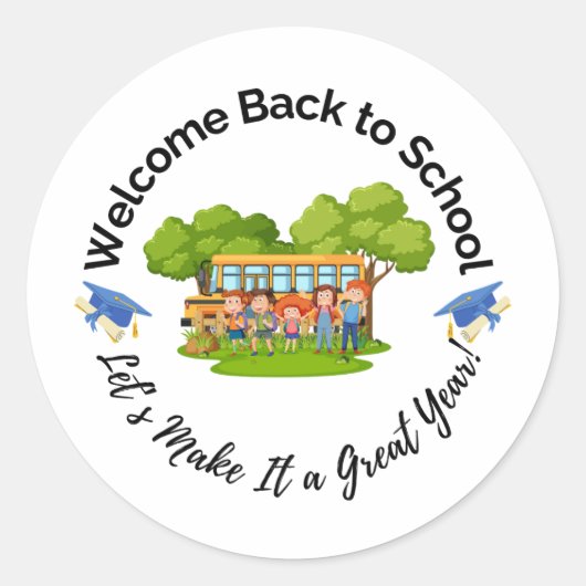 Welcome Back to School Sticker (Vorderseite)