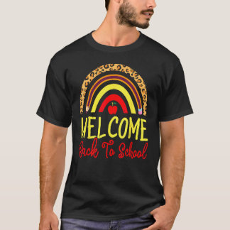 Welcome Back To School Teachers Rainbow Colorful T-Shirt