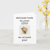 Welcome Back to Your Hive, We Missed You Karte (Gelbe Blume)