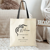 Welcome bag for destination wedding, ribbon tragetasche