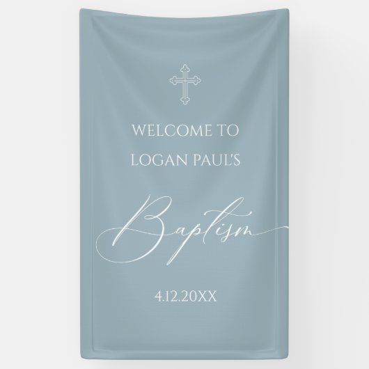 WELCOME BAPTISM banner custom BLUE (Vertikal)
