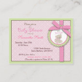 Welcome Bär Girl Erinnerung Notecard Begleitkarte (Rückseite)