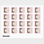 Welcome Bär Girl TY Square Sticker (Blatt)