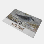 Welcome Beach House Coast Animal Foto Shore Bird Fußmatte (Schrägansicht)