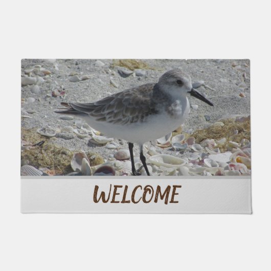 Welcome Beach House Coast Animal Foto Shore Bird Fußmatte (Vorderseite)