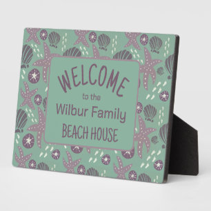 Welcome Beach House Coasting Sign Fotoplatte