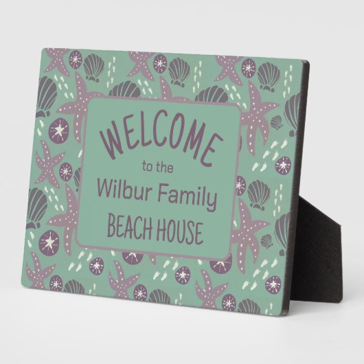 Welcome Beach House Coasting Sign Fotoplatte (Seite)