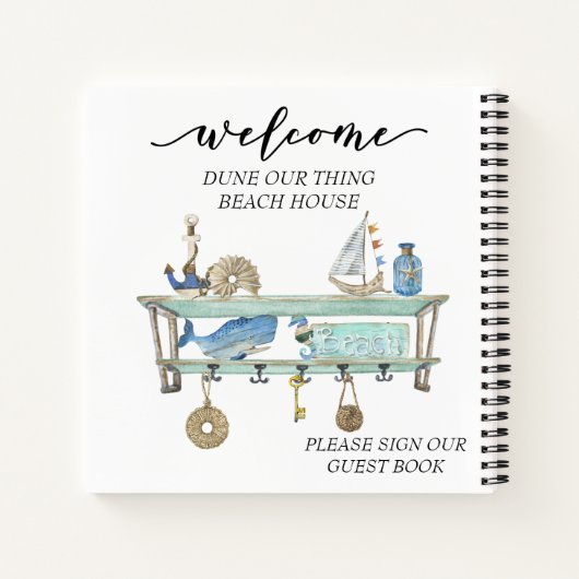 Welcome Beach House STR Mietkosten Notizblock (Rückseite)