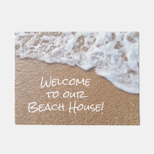 Welcome Beach House Wave Fußmatte (Vorderseite)