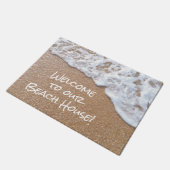 Welcome Beach House Wave Fußmatte (Schrägansicht)