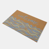 Welcome Beach Rug, Ocean Wave Mat, Personalisiert Fußmatte (Schrägansicht)