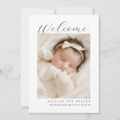 Welcome Birth Announcement Einladung (Vorderseite)