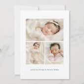 Welcome Birth Announcement Einladung (Rückseite)