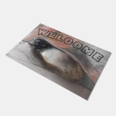 WELCOME Blue Mit Augen Siamese Kitten under Blanke Fußmatte (Schrägansicht)