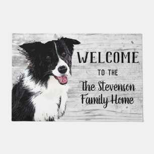 Welcome Border Collie Dog Zuhause Fußmatte