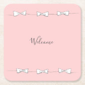 Welcome bow lines rechteckiger pappuntersetzer (Vorderseite)