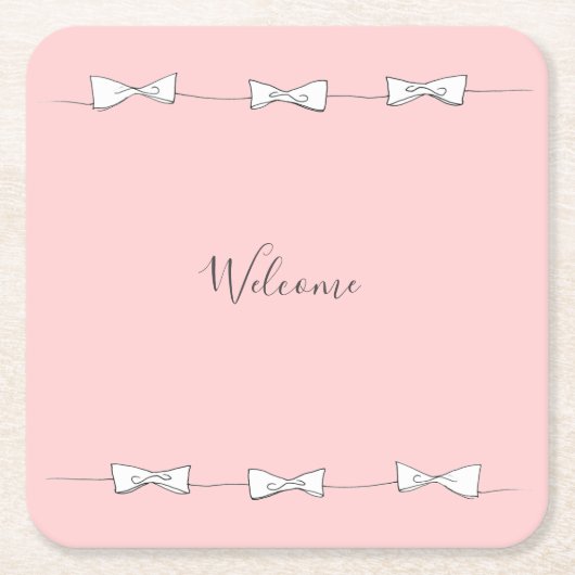 Welcome bow lines rechteckiger pappuntersetzer (Vorderseite)