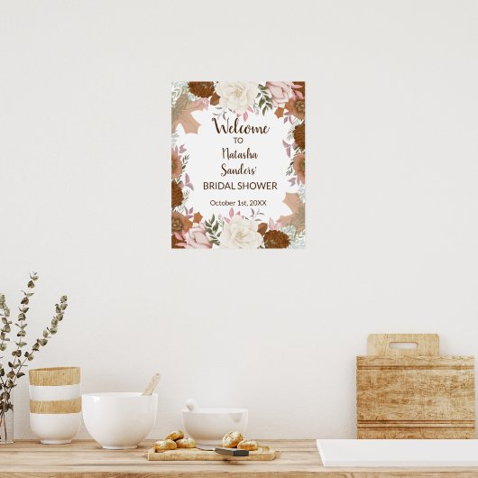 Welcome Brautparty Boho Autumn Poster (Küche)