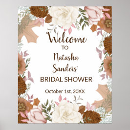 Welcome Brautparty Boho Autumn Poster