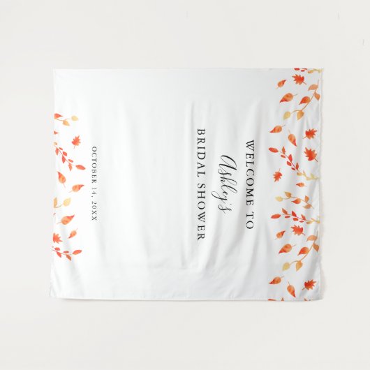 Welcome Brautparty Herbst Herbst Blätter Wandteppich (Vorderseite (Horizontal))