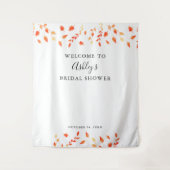 Welcome Brautparty Herbst Herbst Blätter Wandteppich (Vorderseite)