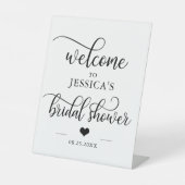 Welcome Brautparty Herzlich willkommen Sockelschild (Vorderseite)