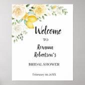 Welcome Brautparty Lemons & Rose Poster (Vorne)