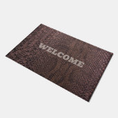 Welcome Brown Snakeskin Doormat Fußmatte (Schrägansicht)