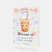 Welcome Bubble Tea Baby shower Welcome Acrylschild (Winkel)