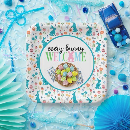 Welcome Bunnies Pappteller (Party)