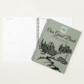 Welcome Cabin Woods Guestbook Monogram Planer (Anzeige)