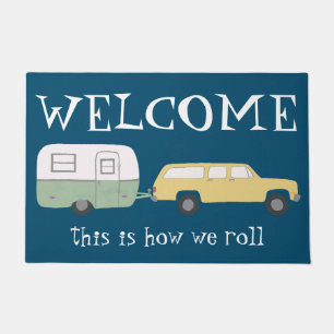 WELCOME Camper Trailer Vintag Motorhome individuel Fußmatte
