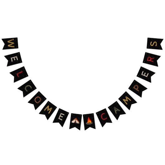 Welcome Campers Bunting Banner (Alle)
