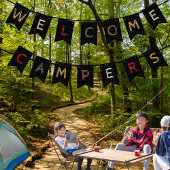 Welcome Campers Bunting Banner