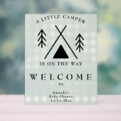 Welcome Camping Baby Dusche Acrylschild (Neutral)