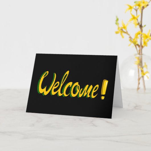 Welcome Card Karte (Gelbe Blume)