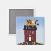 Welcome Cat Magnet (Vorderseite/Rückseite)