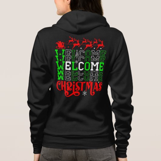 Welcome Christmas-84767 Hoodie (Rückseite)