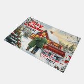 Welcome Christmas Doormat – Festive Holiday Welcom Fußmatte (Schrägansicht)