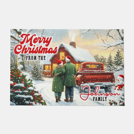 Welcome Christmas Doormat – Festive Holiday Welcom Fußmatte (Vorderseite)